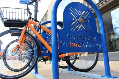 Bike outside Rochester Public Library