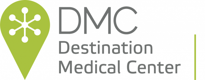 Logo of Destination Medical Center with In the Middle of Everywhere slogan